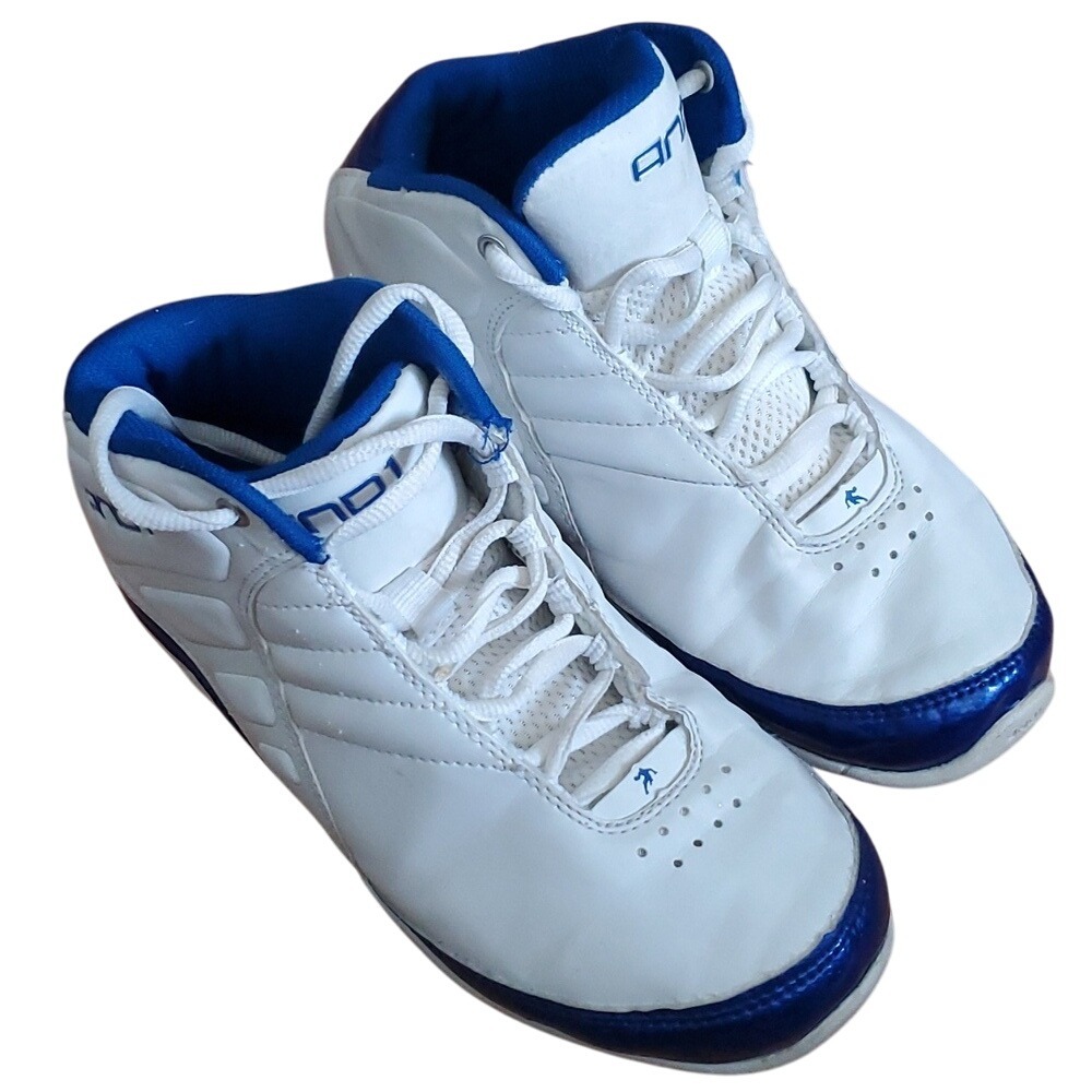 And1 Rocket Mid 3.0 Blue & White‎ Basketball Shoes Size Boys 4